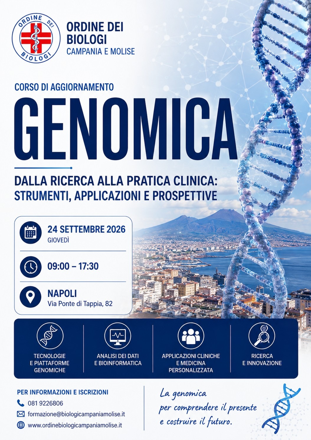 Genoma e medicina, a Napoli il convegno ECM dell’OBCM sulla nuova medicina stratificata