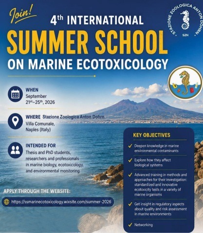 4th International Summer School on Marine Ecotoxicology: a Napoli la formazione internazionale sulla salute degli ecosistemi marini